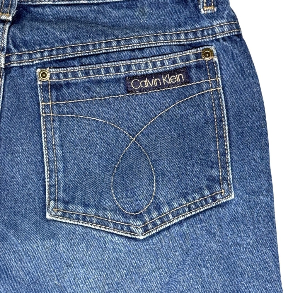 Vintage 90s Calvin Klein‎ Jeans 30x31 Made in USA Blue Straight Bootcut Denim - Picture 4 of 12